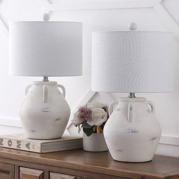 Altea 20.5" Rustic Coastal Pottery Jar LED Table Lamp